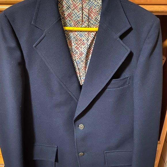 Men’s Dark Blue Dress Jacket - 40R - Picture 1 of 3